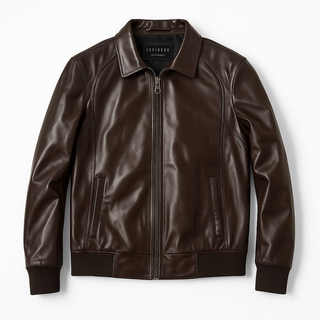 Classic Bomber Jacket - Men’s Premium Lambskin Leather Jacket – Handcrafted in Istanbul
